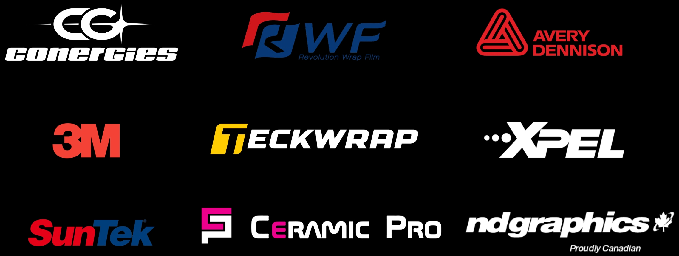 Logos of trusted vinyl brands featured in our car wraps